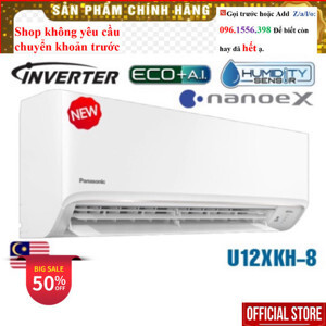 Điều hòa Panasonic Inverter 12000 BTU 1 chiều U12XKH-8 gas R-32