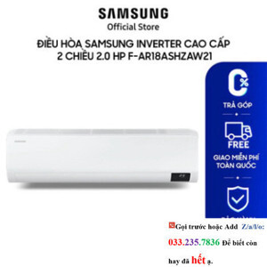 Điều hòa Samsung 18000 BTU 2 chiều Inverter F-AR18ASHZAW21 gas R-32