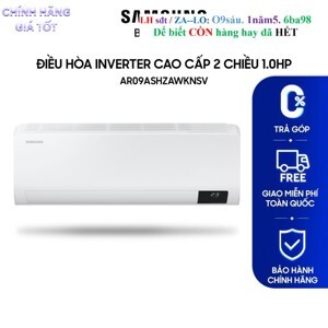 Điều hoà Samsung 2 chiều 9000btu inverter AR09ASHZAWKNSV gas R-410A