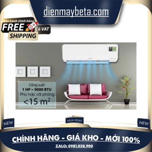 Điều hòa Samsung Inverter 9000 BTU 1 chiều AR10BYAAAWKNSV gas R-32