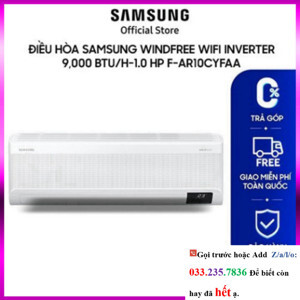 Điều hòa Samsung Inverter 9000 BTU 1 chiều AR10CYFAAWKNSV gas R-32