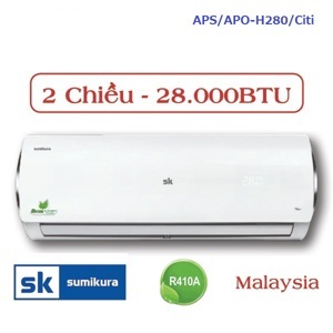 Điều hòa Sumikura 28000 BTU 2 chiều APS/APO-H280/Citi gas R-32