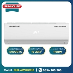 Điều hòa Sunhouse 12000 BTU 1 chiều Inverter SHR-AW12IC610 gas R-410A