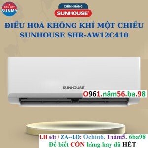 Điều hòa Sunhouse 12000 BTU 1 chiều SHR-AW12C410 gas R-32