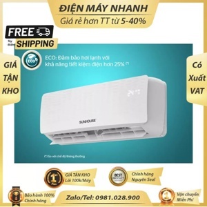 Điều hòa Sunhouse 9000 BTU 1 chiều SHR-AW09C110 gas R-410A