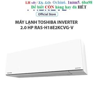 Điều hòa Toshiba 1 chiều 18000 BTU Inverter RAS-H18E2KCVG-V gas R-32