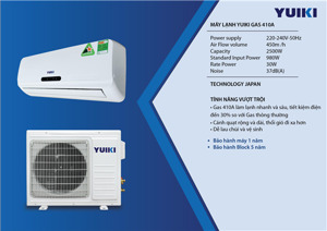 Điều hòa Yuiki 24000 BTU 1 chiều YK-27MAB