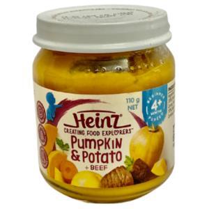Dinh dưỡng đóng lọ bí đỏ, khoai tây và bò nghiền Heinz 110g