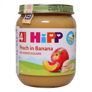 Dinh dưỡng đóng lọ HiPP chuối, đào, táo 125g