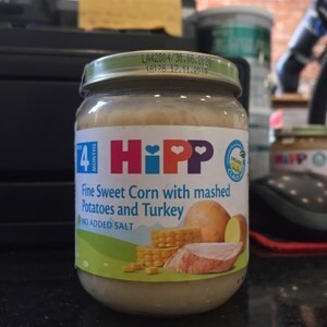 Dinh dưỡng đóng lọ HiPP Ngô bao tử, khoai tây, gà tây (125g)