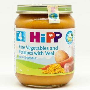 Dinh dưỡng đóng lọ HiPP thịt bê, khoai tây, rau tổng hợp (125g)