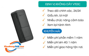 Định vị không dây VT03C phù hợp với mọi đối tượng