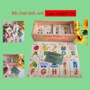 Đồ chơi gỗ - Bộ tìm chữ cái Tiếng anh Winwintoys 64312