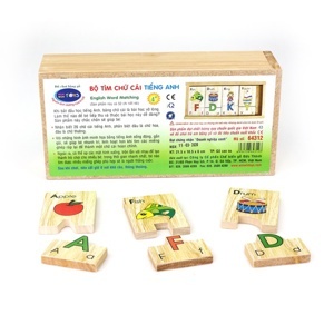 Đồ chơi gỗ - Bộ tìm chữ cái Tiếng anh Winwintoys 64312