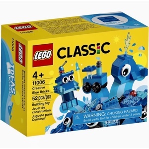 Đồ chơi lắp ghép lego classic hộp lắp ráp sáng tạo xanh dương 11006 (52 chi tiết)