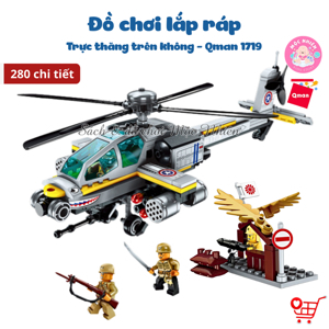 Đồ chơi lắp ghép xếp hình Qman 1719 - Chiến cơ