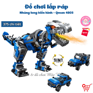 Đồ chơi lắp ghép xếp hình Qman 4803 - Khủng long biến hình