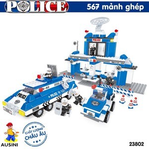 Đồ chơi lắp ráp Ausini - sở cảnh sát - trạm cảnh sát 23802 (567 mảnh ghép)