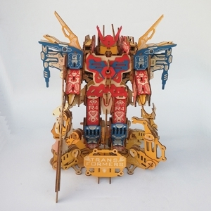 Đồ chơi lắp ráp gỗ 3d mô hình robot transformers BZQ-042