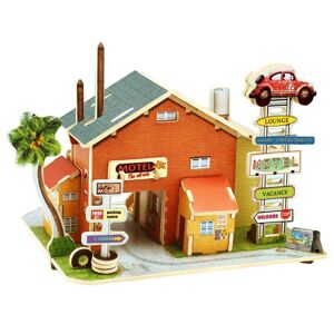 Đồ chơi lắp ráp gỗ 3D Robotime F136 - Nhà Trọ Kiểu Mỹ American Motel