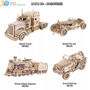 Đồ chơi lắp ráp gỗ 3D Robotime MC502 - Mô hình Xe Tải Heavy Truck Laser