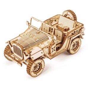 Đồ chơi lắp ráp gỗ 3D Robotime MC701 - Mô hình Xe Ô tô Army Jeep Laser