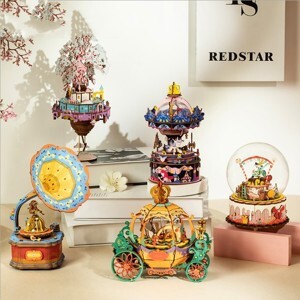 Đồ chơi lắp ráp gỗ 3D Robotime AM41 - Xe Bí Ngô