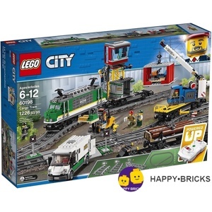 Đồ chơi lắp ráp Lego City 60198 - Xe lửa chở hàng điều khiển từ xa