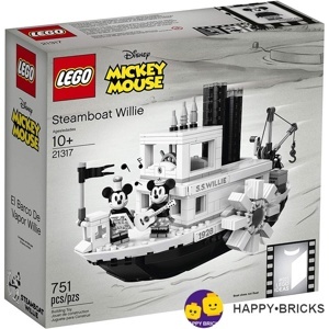 Đồ chơi lắp ráp Lego Ideas 21317 - Tàu Hơi Nước Của Mickey Và Winnie