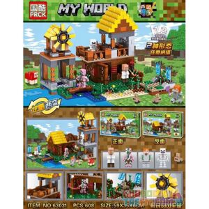 Đồ chơi lắp ráp Lego my world Cối xay gió 608 chi tiết PRCK 63031