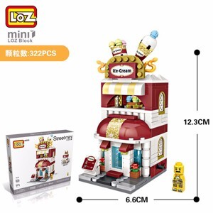 Đồ chơi lắp ráp LOZ 1626 - Tiệm kem (322 chi tiết)