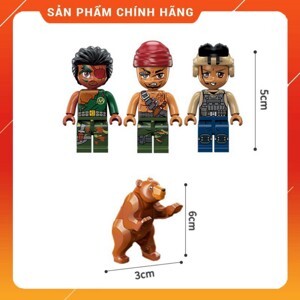 Đồ chơi lắp ráp Qman 1923 - Đội cảnh sát cứu hộ gấu hoang dã