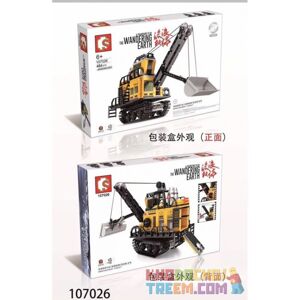 Đồ chơi lắp ráp xếp hình logo technic xe xúc công trình Sembo 107026