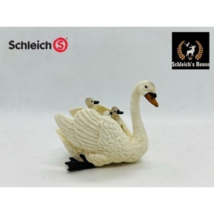 Mô hình Thiên nga trắng mẹ và bầy thiên nga con Schleich 13718