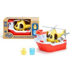 Đồ chơi tàu cứu hộ với máy bay trực thăng Green Toys