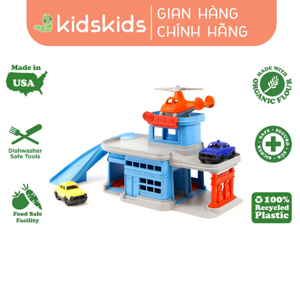 Đồ chơi trạm sửa xe và đỗ trực thăng Green Toys