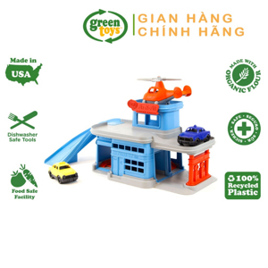 Đồ chơi trạm sửa xe và đỗ trực thăng Green Toys