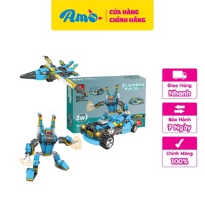 Đồ chơi trẻ em bằng nhựa - Bộ lắp ráp hình người và xe (25619)