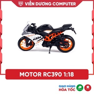 Đồ chơi xe mô hình mô tô tỉ lệ 1:18 KTM RC 390