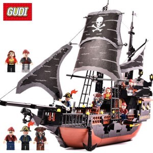 Đồ chơi xếp hình GUDI 9115 - Tàu ngọc trai đen