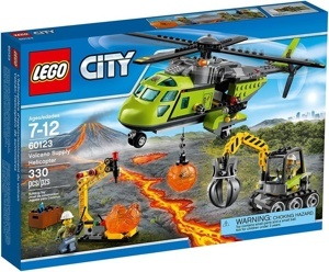 Đồ chơi xếp hình Lego City 60123 - Trực Thăng Núi Lửa Chở Hàng