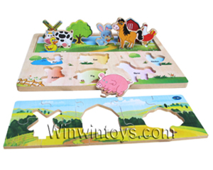 Đồ chơi xếp hình nông trại Winwintoys 68332