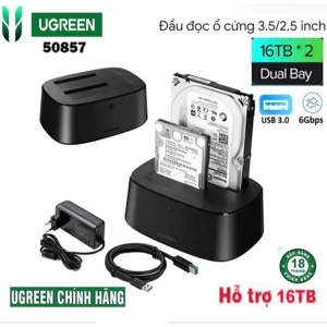 Dock đựng ổ cứng kép Sata Ugreen 50857