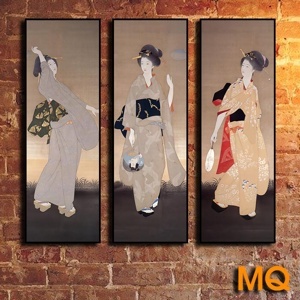 Đồng hồ canvas Nàng Geisha Vicdecor DCV0030