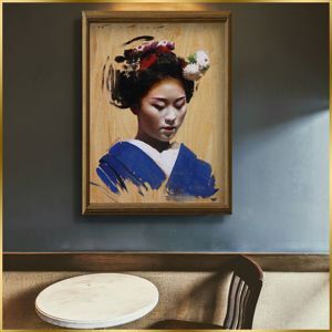 Đồng hồ canvas Nàng Geisha Vicdecor DCV0030