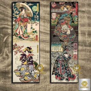 Đồng hồ canvas Nàng Geisha Vicdecor DCV0030