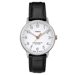 Đồng hồ dây da nữ Timex màu đen TW2R72400