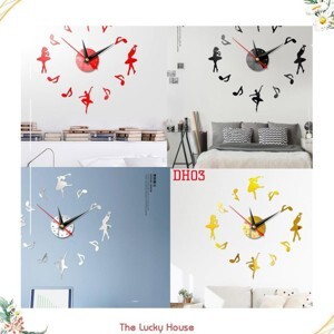 Đồng hồ decal trái tim đỏ DH03