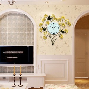 Đồng hồ Decor hình cây và chim 60 x 60 x 5 cm