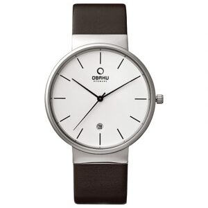 Đồng hồ đeo tay nam dây da Obaku V153GDCIRN